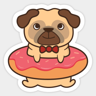 Cute and Kawaii Adorable Pug Sticker